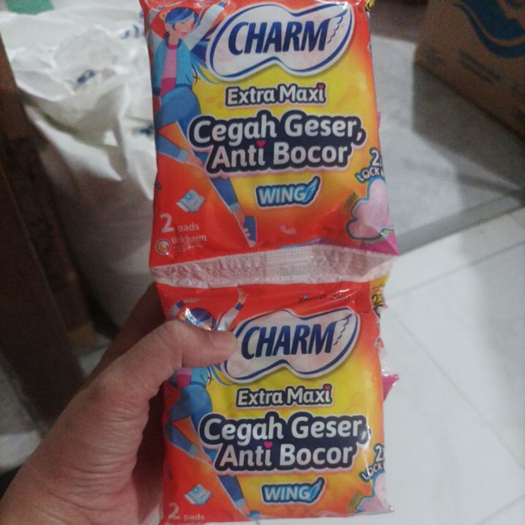 HR 2BUNGKUS Charm Renceng CHARM WING pembalut wanita renceng