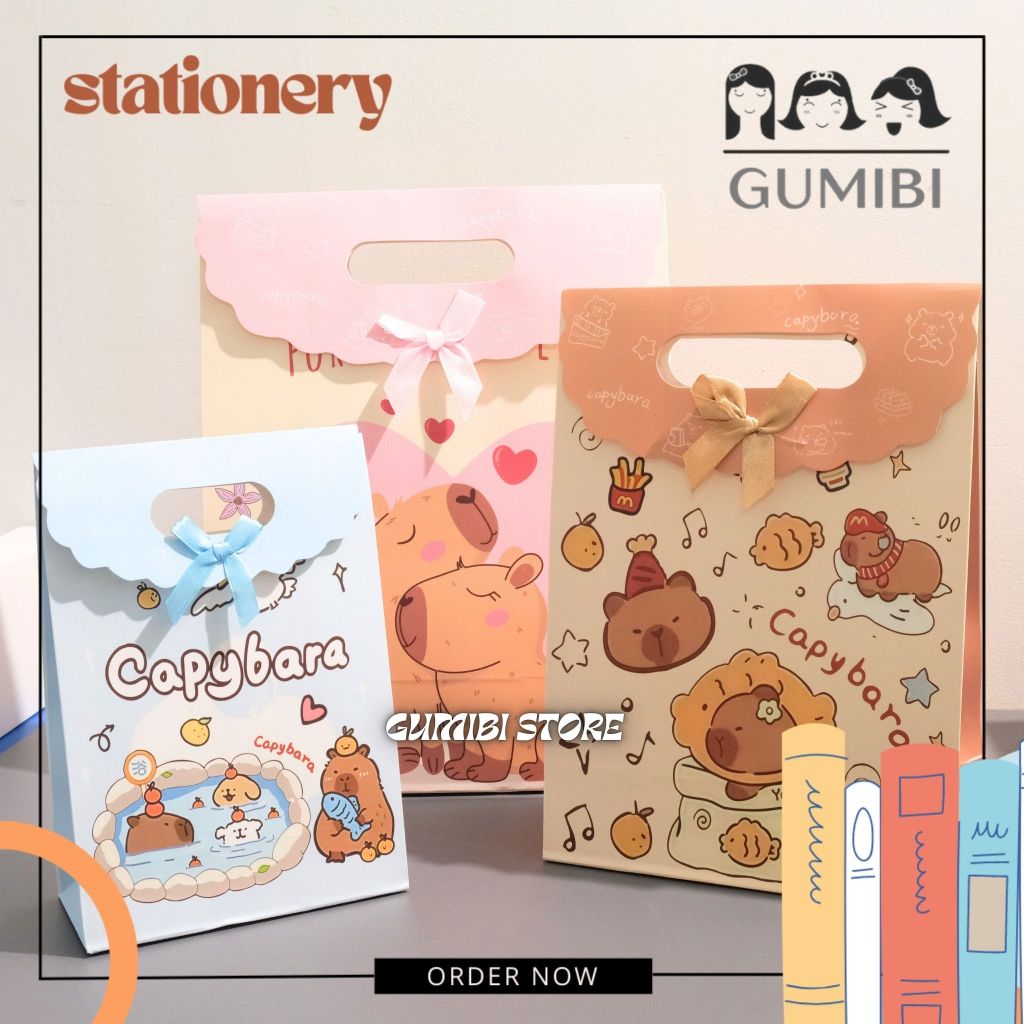 

PAPERBAG TAS KADO PAPER BAG TAS BINGKISAN HADIAH MOTIF CAPYBARA UKURAN KECIL SEDANG BESAR PAPER BAG GIFT CAPYBARA KAPIBARA TERMURAH GUMIBI STORE