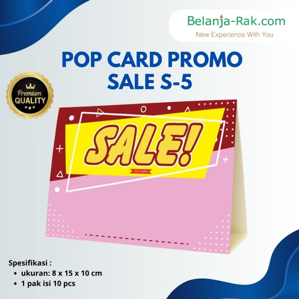 

Triangular Pop Card Promo SALE S-5 Kertas Promosi 1 Pack isi 10pcs