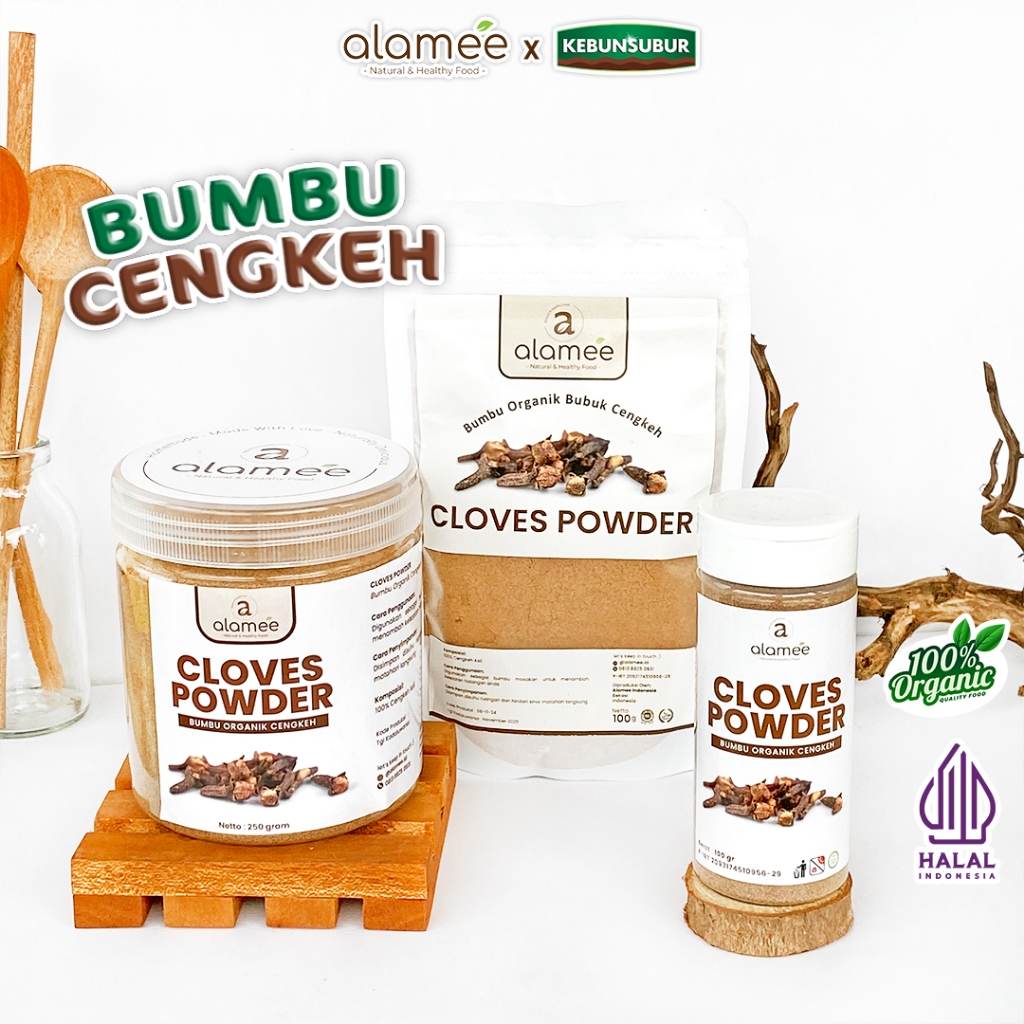 

ALAMEE Cengkeh Bubuk Clove Powder Ground Spice Murni Asli Seasoning Bumbu Organik kebunsubur