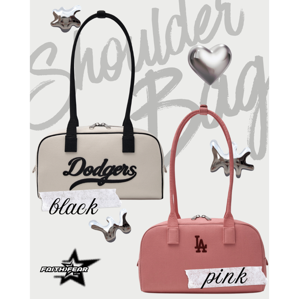 [READY STOCK] Denim Varsity Cursive Bag Korea Yankees Dodgers Authentic Original Tas Y2K Viral Kekin