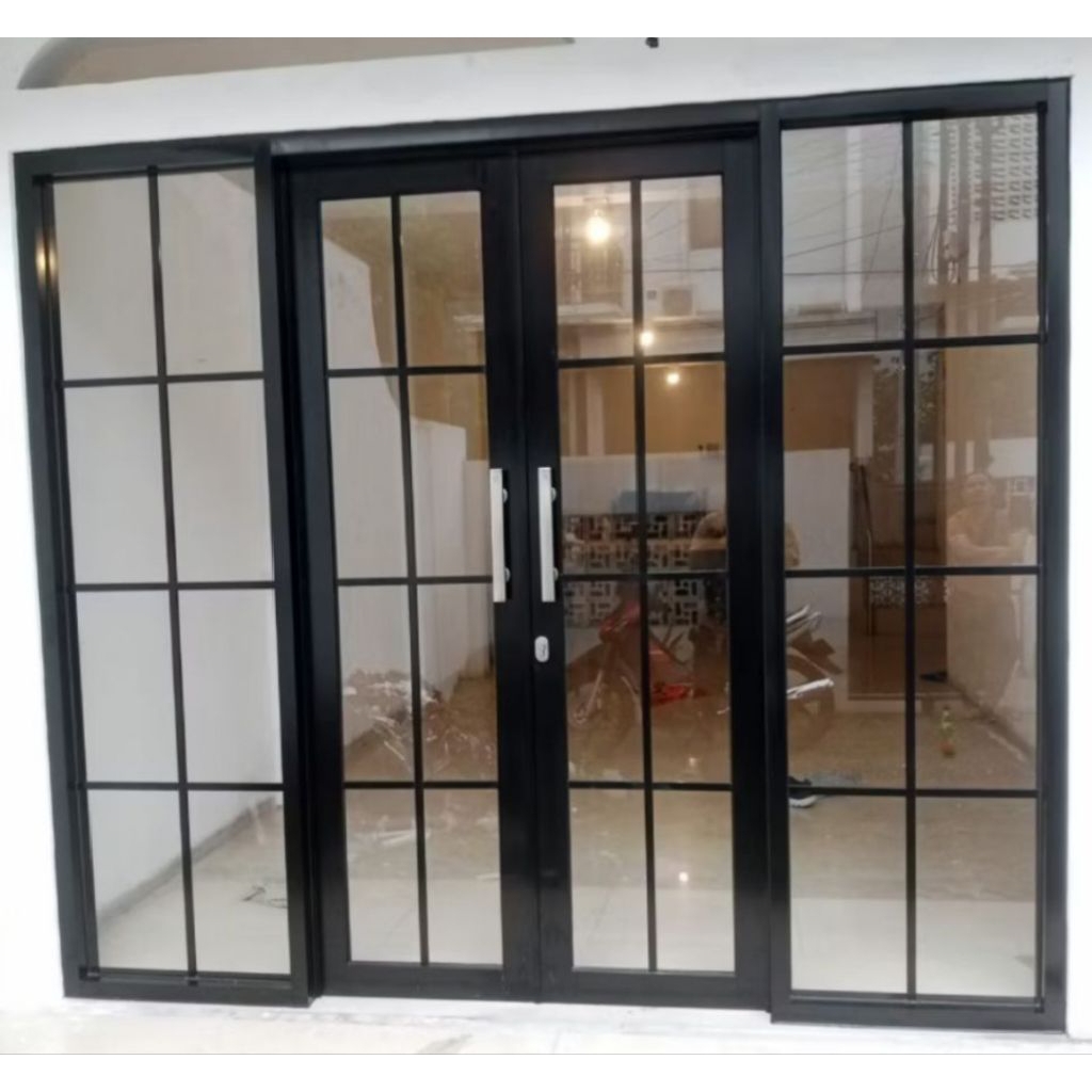 kusen pintu alumunium 3inc dan 4inc+ L 210 T 210 2pintu seleding kusen jendela kaca matii kanan kiri