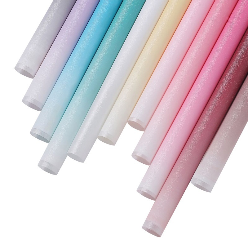 

(15 LEMBAR) Cellophane glitter gradasi / kertas wrapping flower sparkling