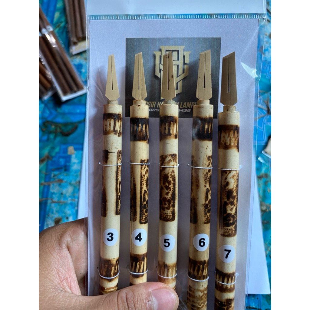

Qalam kaligrafi handam naskah bambu 5pcs handam