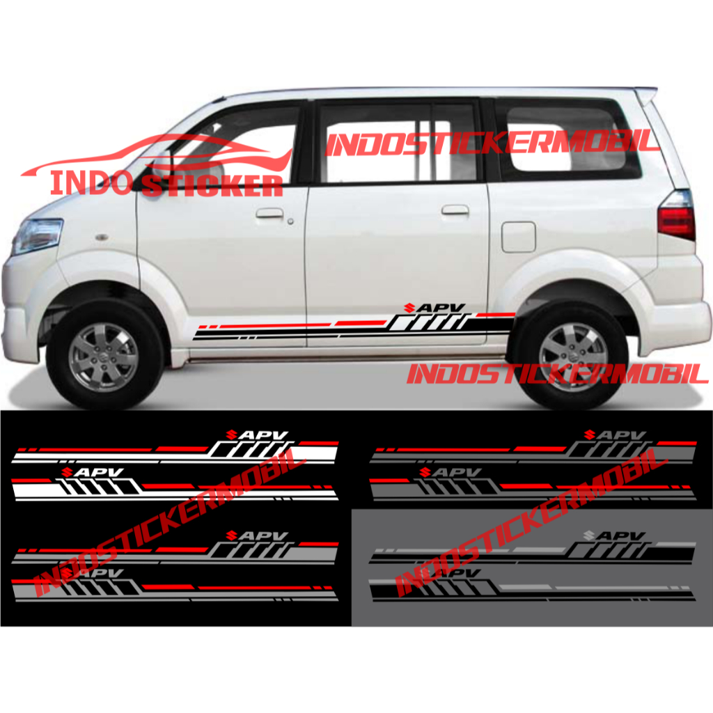 Cutting sticker mobil apv stiker list stripe body samping mobil suzuki apv sticker terbaru apv