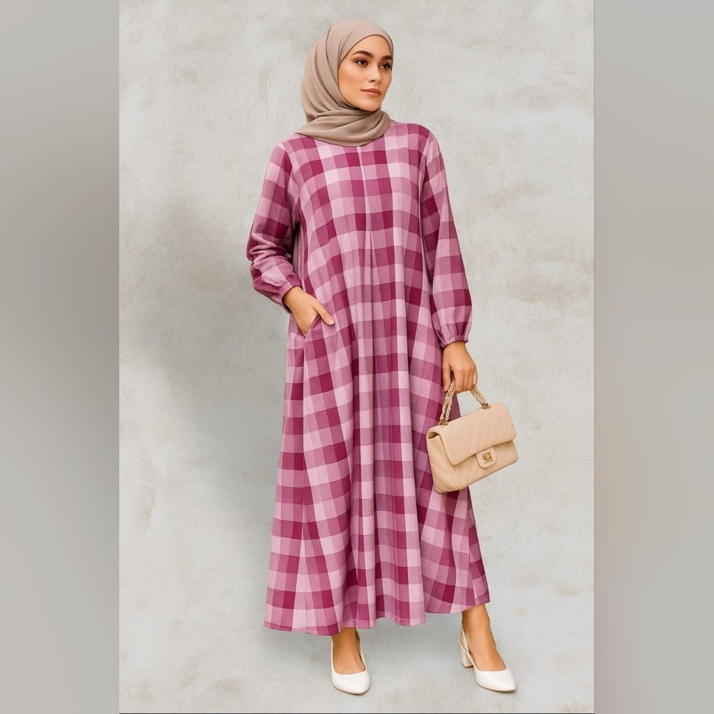 KHANZA - SIMPLE DRESS MOTIF / Daily Wear / Abaya / Gamis