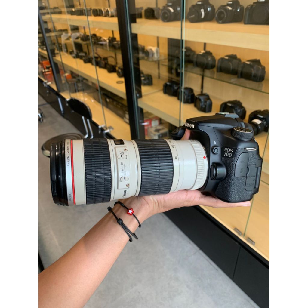 CANON 70D BODY ONLY + LENSA CANON 70-200 F4 L USM