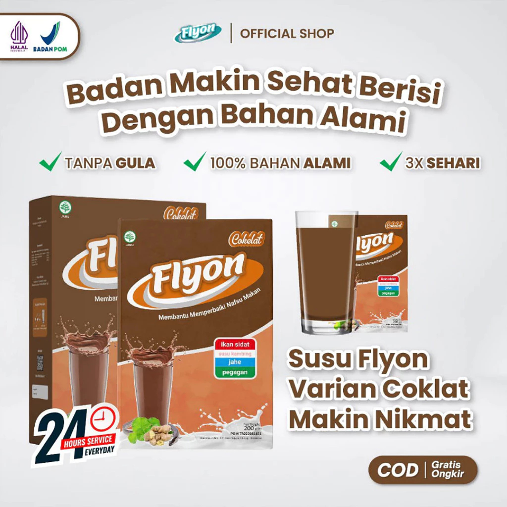 

[ DISKON 2 BOX ] Susu Flyon Penambah Nafsu Makan Susu Penggemuk Badan Full Nutrisi No.1 Di Indonesia