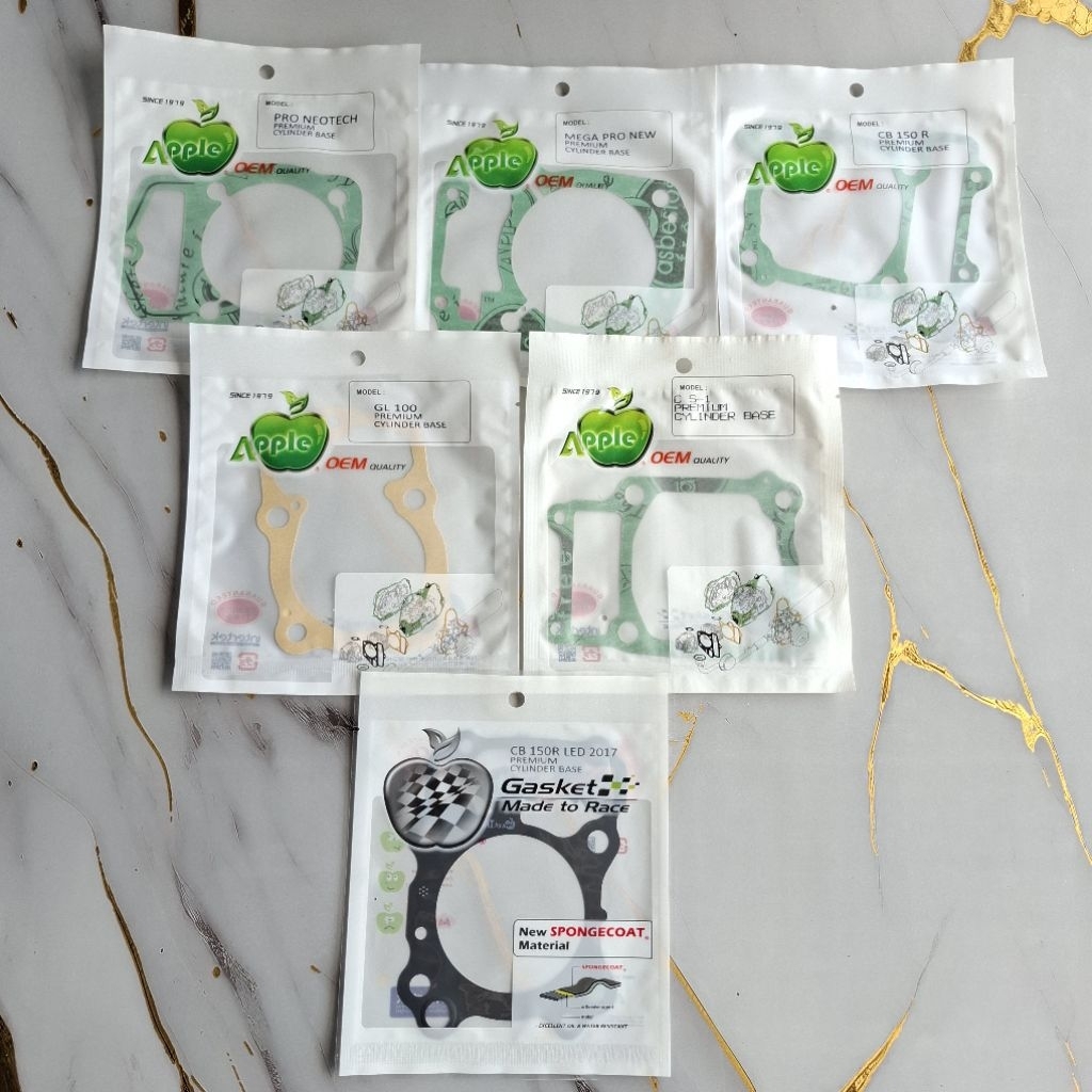 (GASKET APPLE) PAKING BLOK CYLINDER SEMUA MOTOR BESAR HONDA - GL 100/ GL 125/ PRO CDI/ PRO NEOTECH/ 