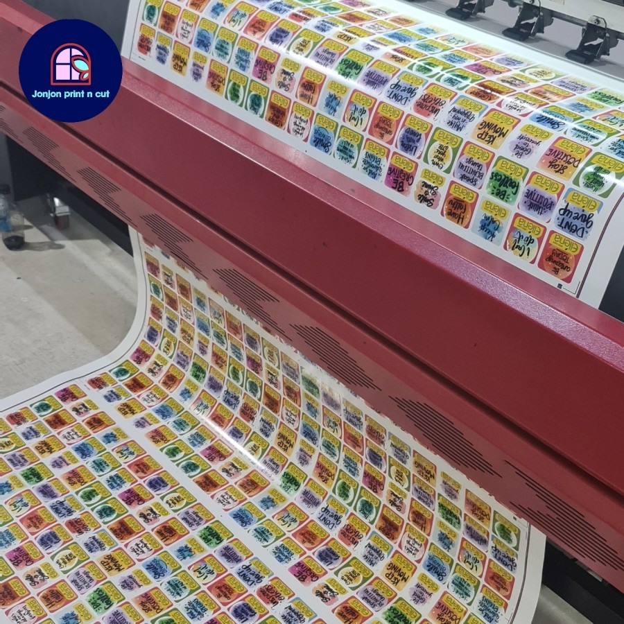 

Cetak Print Sticker Vinyl Standar UV Murah Waterproof Indoor Outdoor + FREE CUTTING - standar glossy