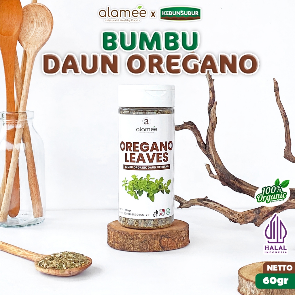 

ALAMEE Oregano Kering Bumbu Dapur Garnish Dried Leaves Flakes Seasoning Organik Tabur