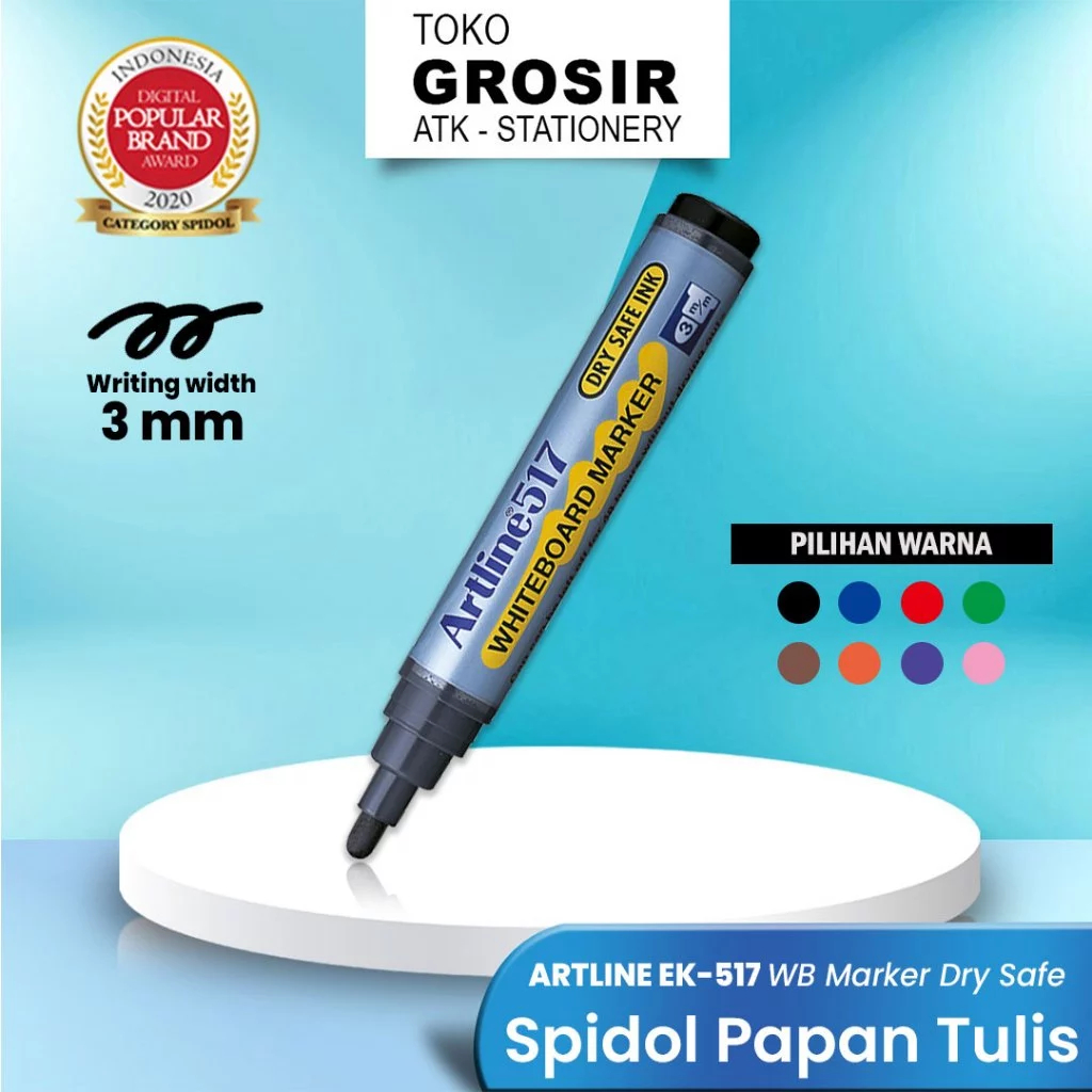 

Spidol Whiteboard Artline Dry Safe 517 2