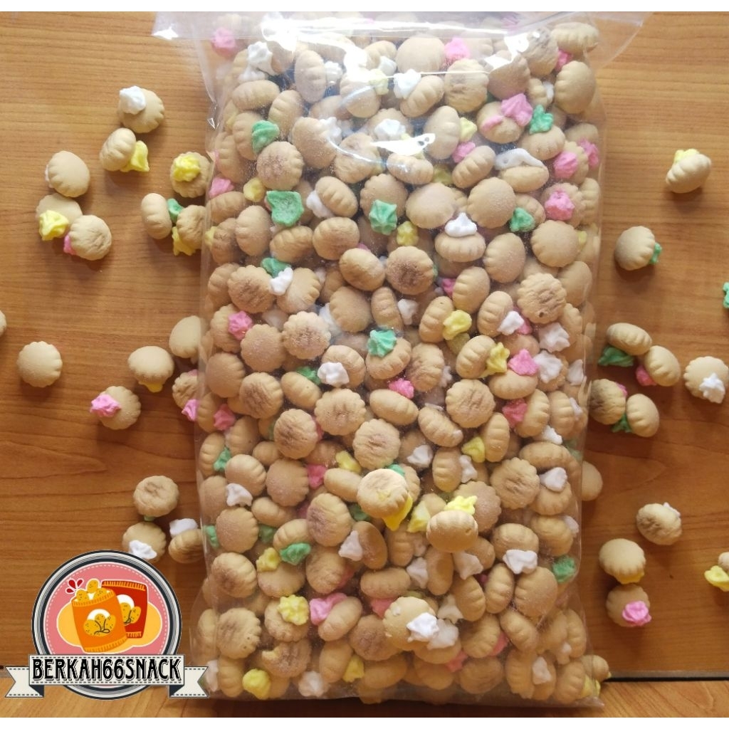 

Biskuit Gem Rose 500g / Kue Jadul Biskuit Gula | Cemilan Tradisional Gem Kembang | Kue Monas