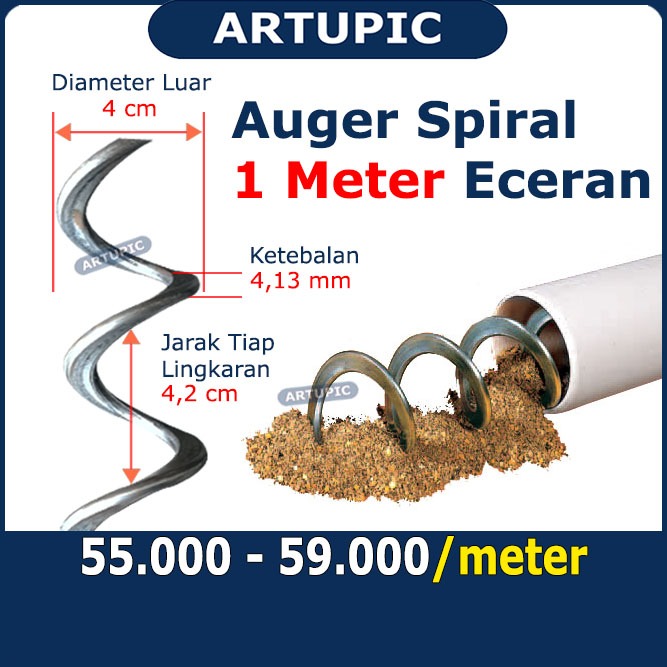 Auger Spiral 1 meter Eceran - Tempat Pakan Otomatis Ayam Feed Line