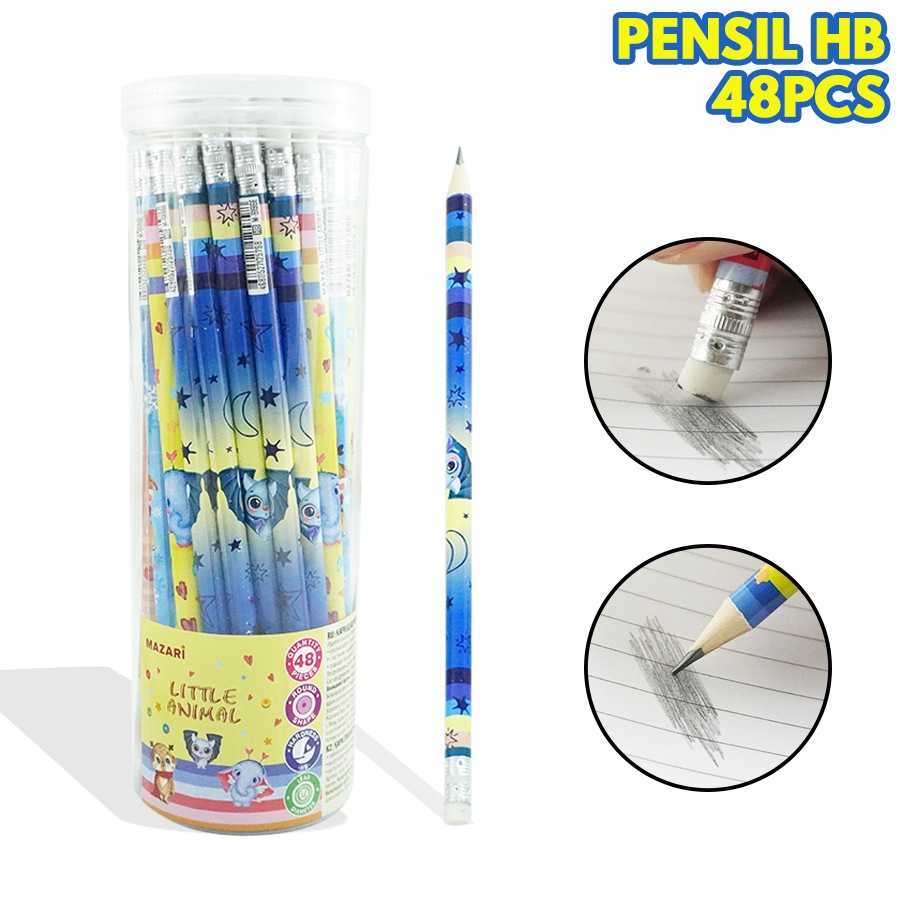 

Pensil HB Isi 48 Pcs Pensil Karakter Lucu Pensil Eraser Motif Perlengkapan Sekolah Anak PE-010101