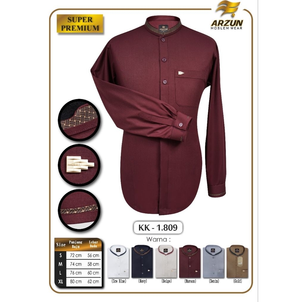 KEMKO ARZUN SUPER PREMIUM LENGAN PANJANG MOTIF TERBARU | KEMKO PRIA MODERN MOSLEM WEAR