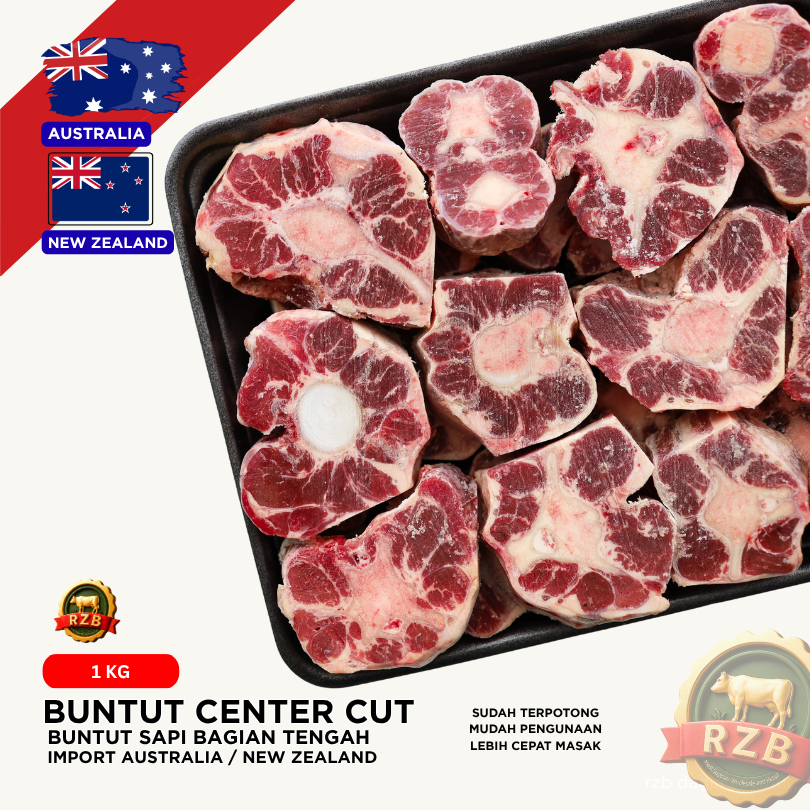 

OXTAIL CENTER CUT / BUNTUT TENGAH IMPORT 1KG | AUS OXTAIL CENTER CUT | BUNTUT POTONG BAGIAN TENGAH