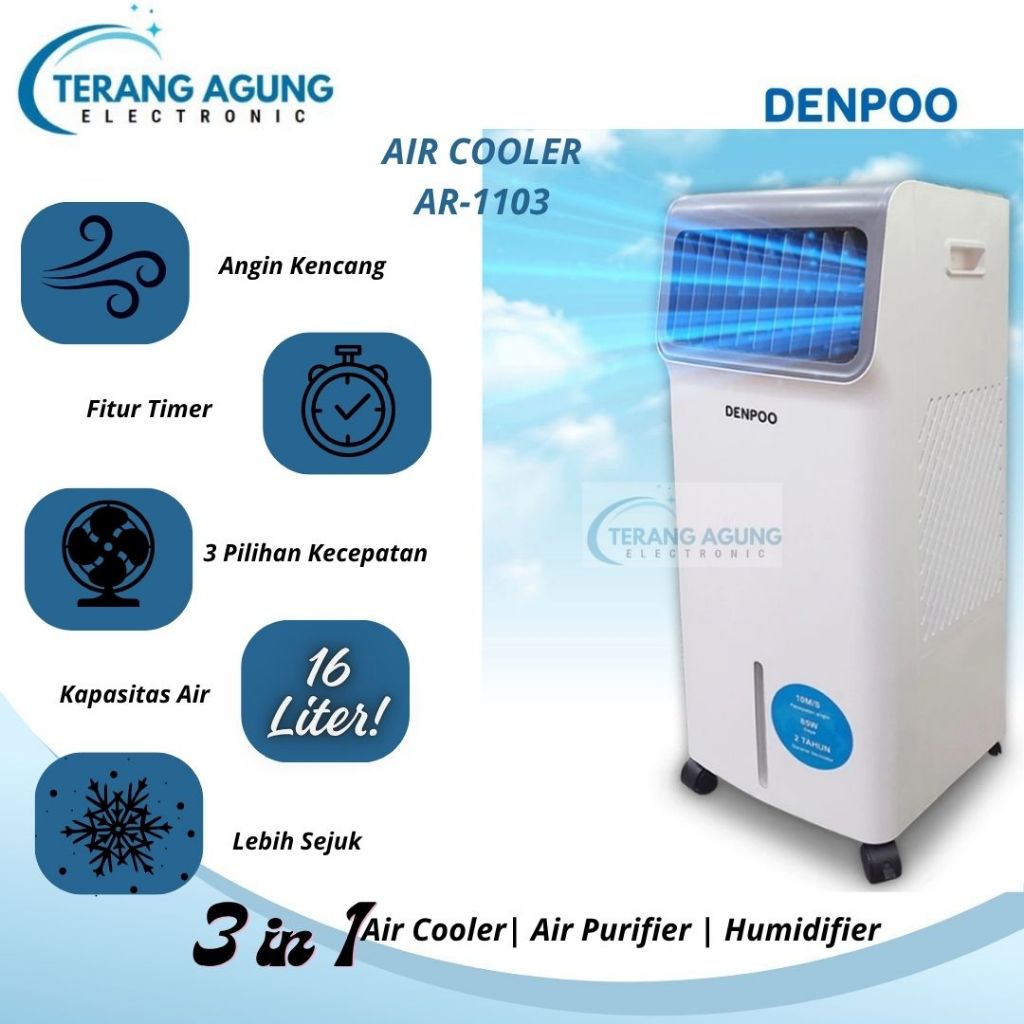 Denpoo Air Cooler Penyejuk Ruangan AR 1103 Hemat Listrik