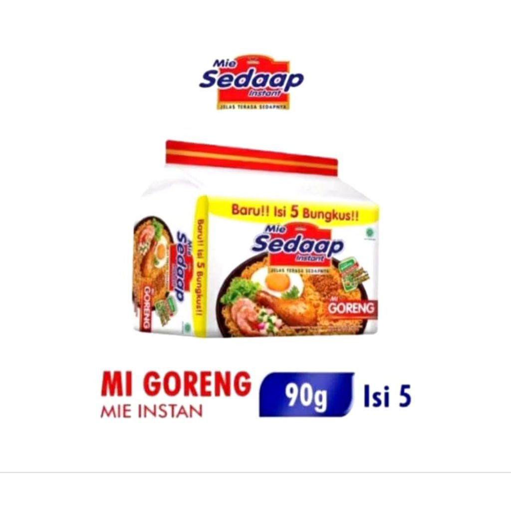 

Mie sedap goreng 1 bungkus isi 5 pcs. SEDAAP Mie Instan Goreng Bag 90gr isi 5 pcs [Karton]