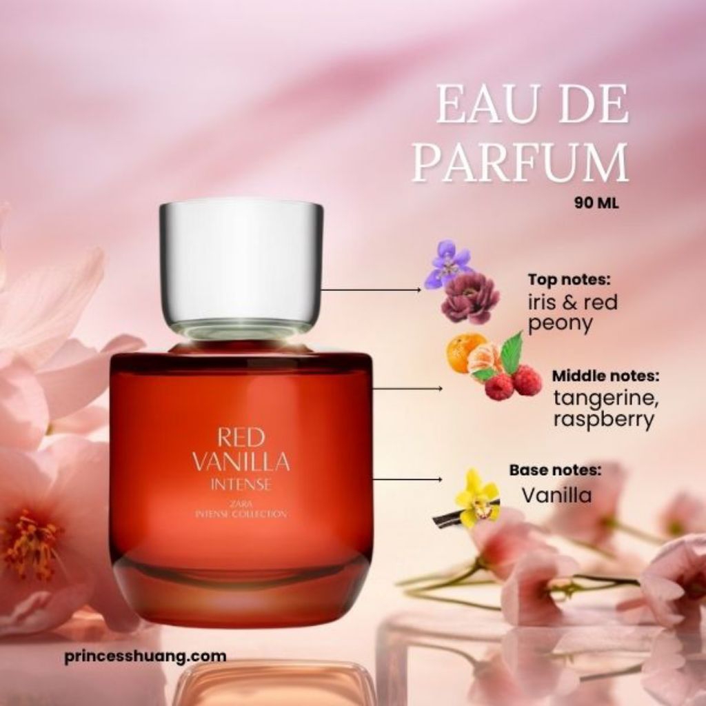 [Zara] Parfum Overdose - Parfum Zara Original | Parfum Zara Red Vanilla Intense EDP 90ml | Parfum Or