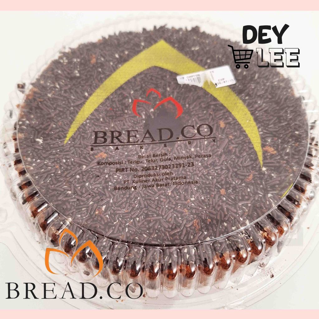 

BREADCO Kue Bolu Chiffon Meses Coklat Bulat 20cm Halal Bandung