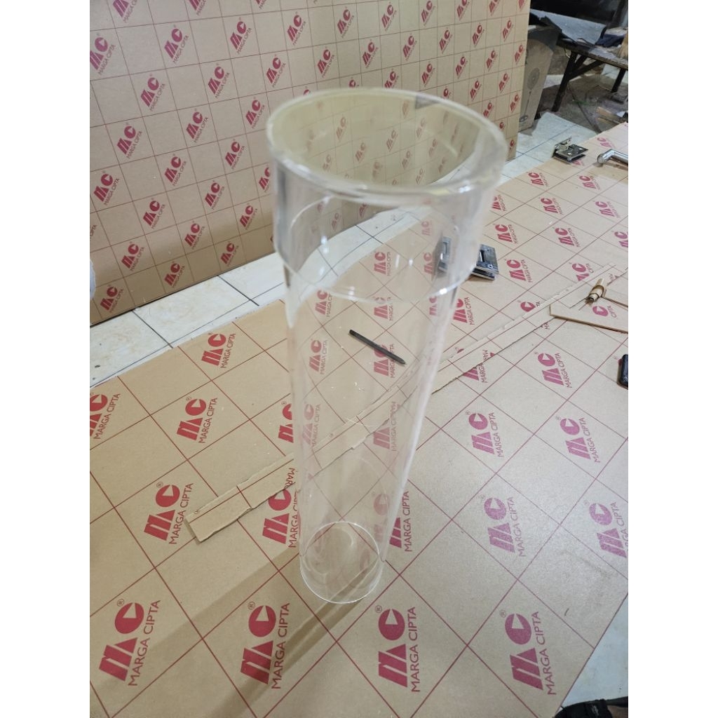 

Tabung Akrilik D10 T50 plus Tutup Dop Tinggi 5 cm tebal 3mm