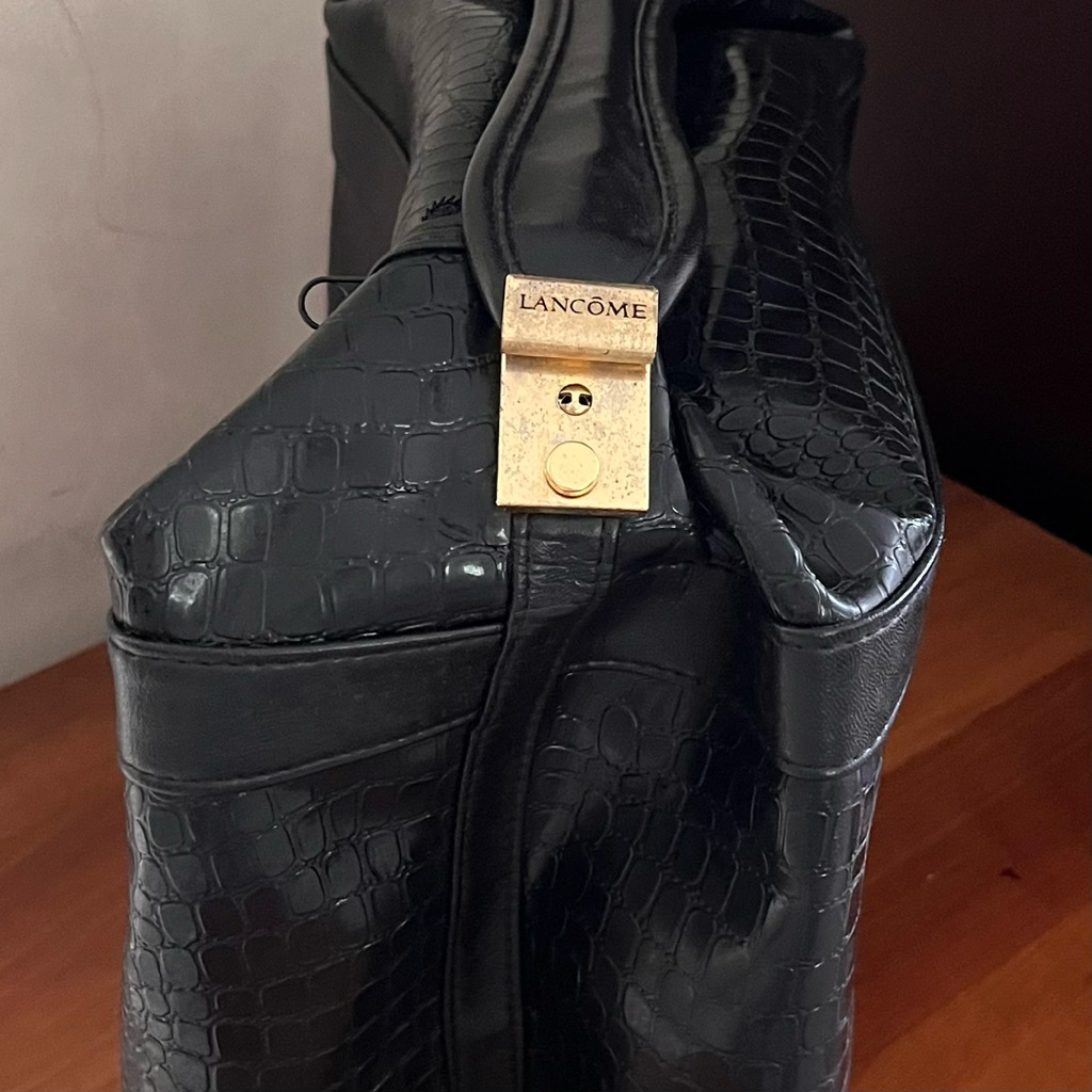 (PRELOVED) ORIGINAL | RARE | Vintage Leather Lancome Vanity Case | Makeup Bag | Travel Make up Bag