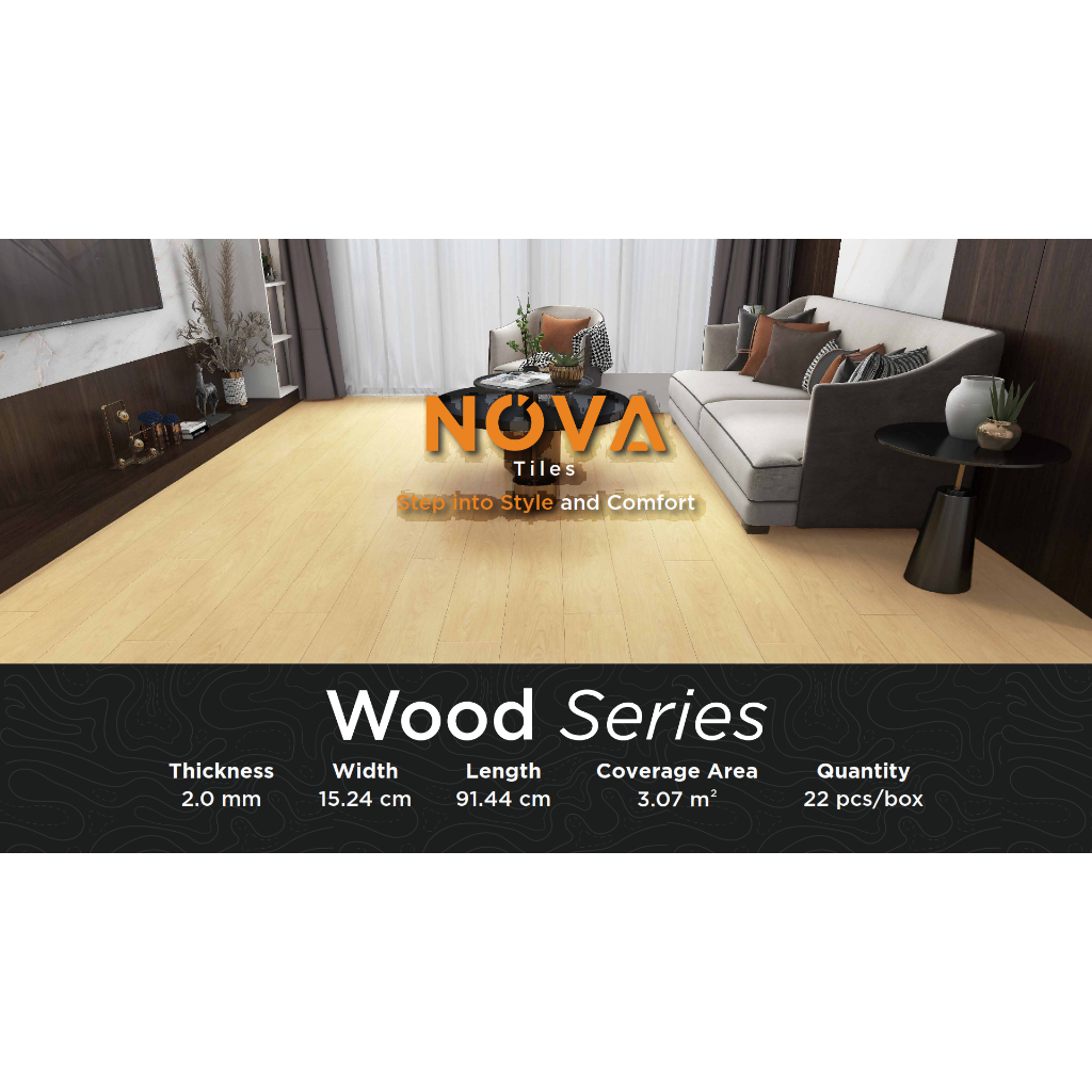 Lantai Vinyl 2mm Wood Murah/ Lantai Vinyl Stone 2mm Murah/ Lantai Vinyl Nova 2mm Wood dan Stone