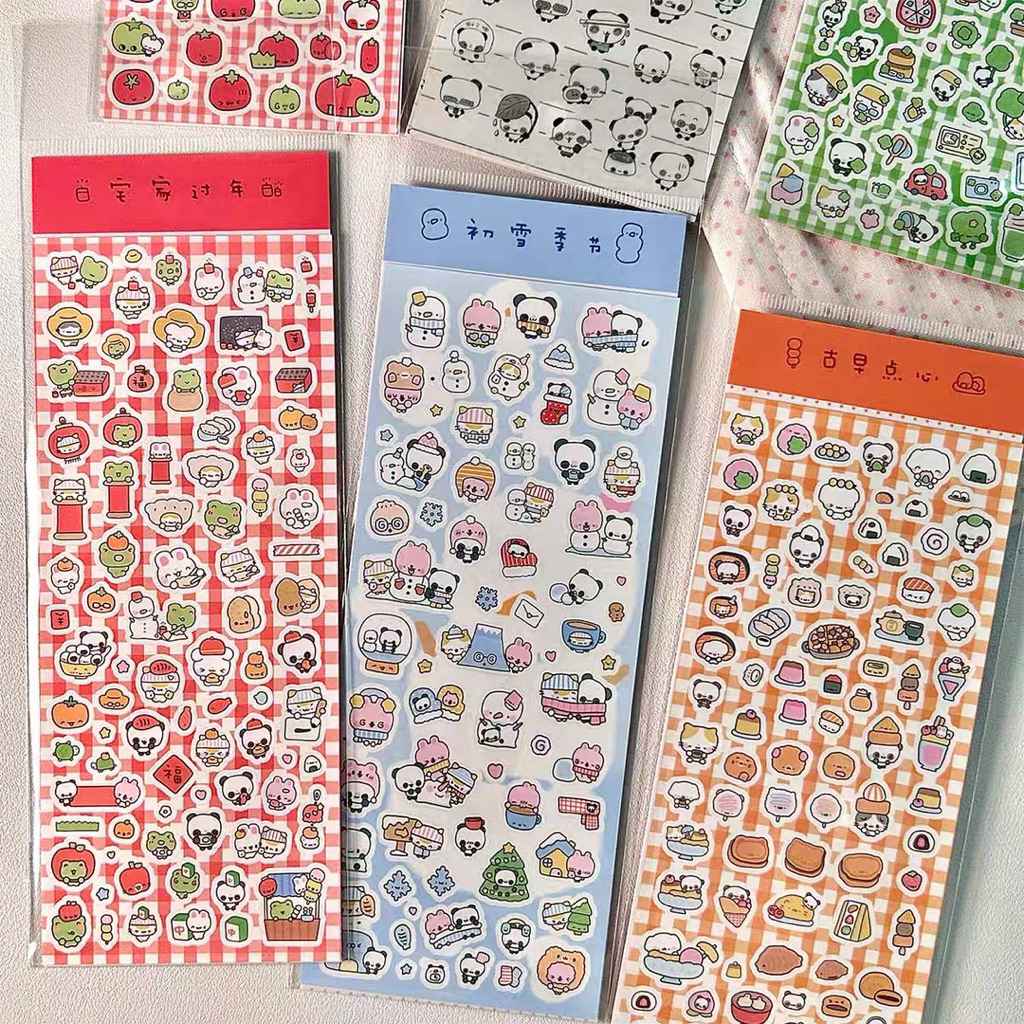 

sticker deco wk mini cute animal panda dekorasi journal readystock B2830