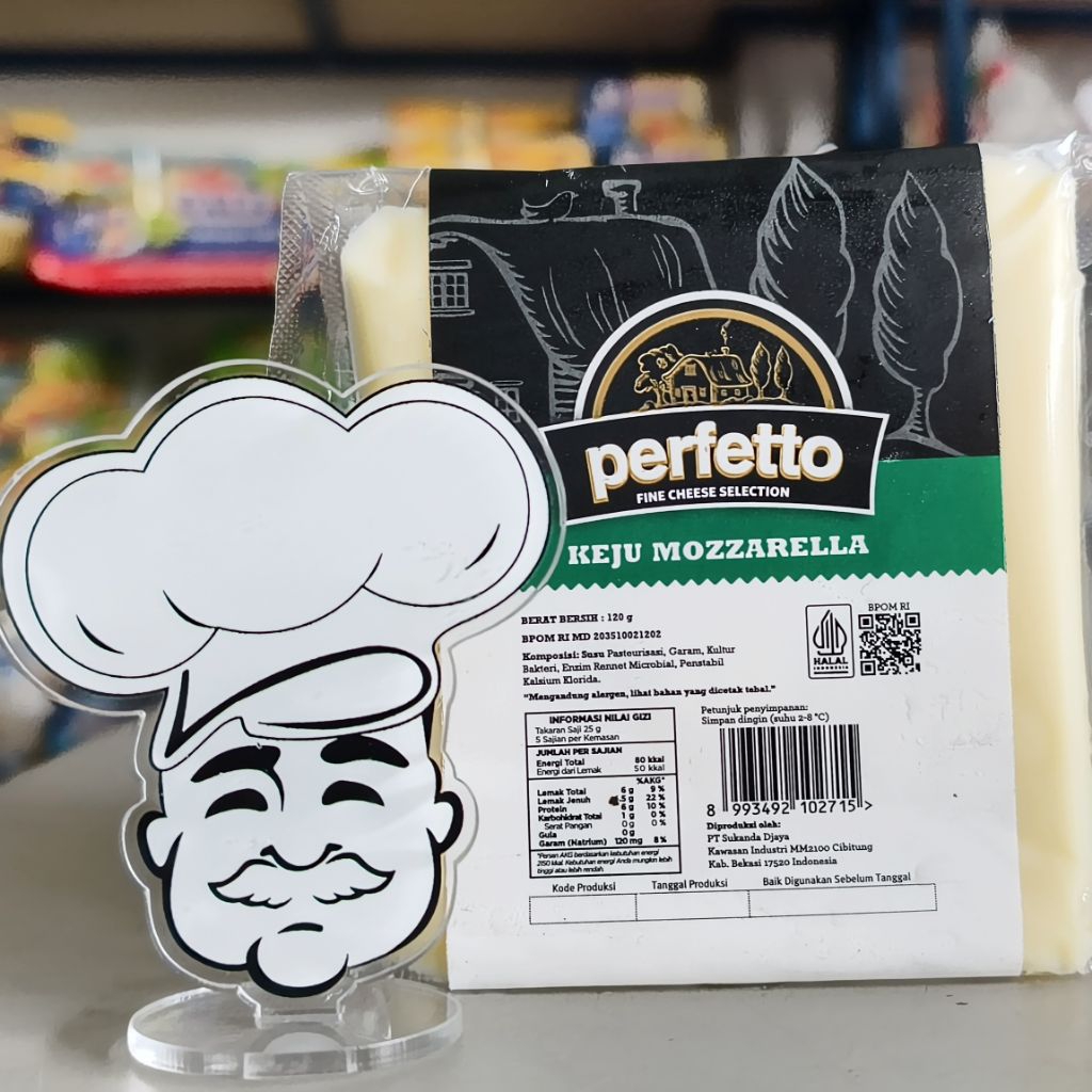

Keju Perfetto Mozarella 120Gr / Keju Mozarella Perfetto / Mozarella Cheese Perfetto