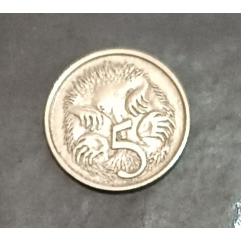 koin Australia 5 cents (Elizabeth 2) tahun 1966..