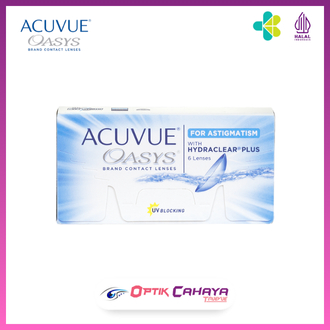 [ Optik Cahaya Truevue ] BISA INSTANT / SAMEDAY | ACUVUE OASYS ASTIGMAT / Softlens bening isi 6 PCS 