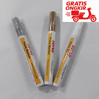 spidol putih paint marker joyko permanent (12pcs)