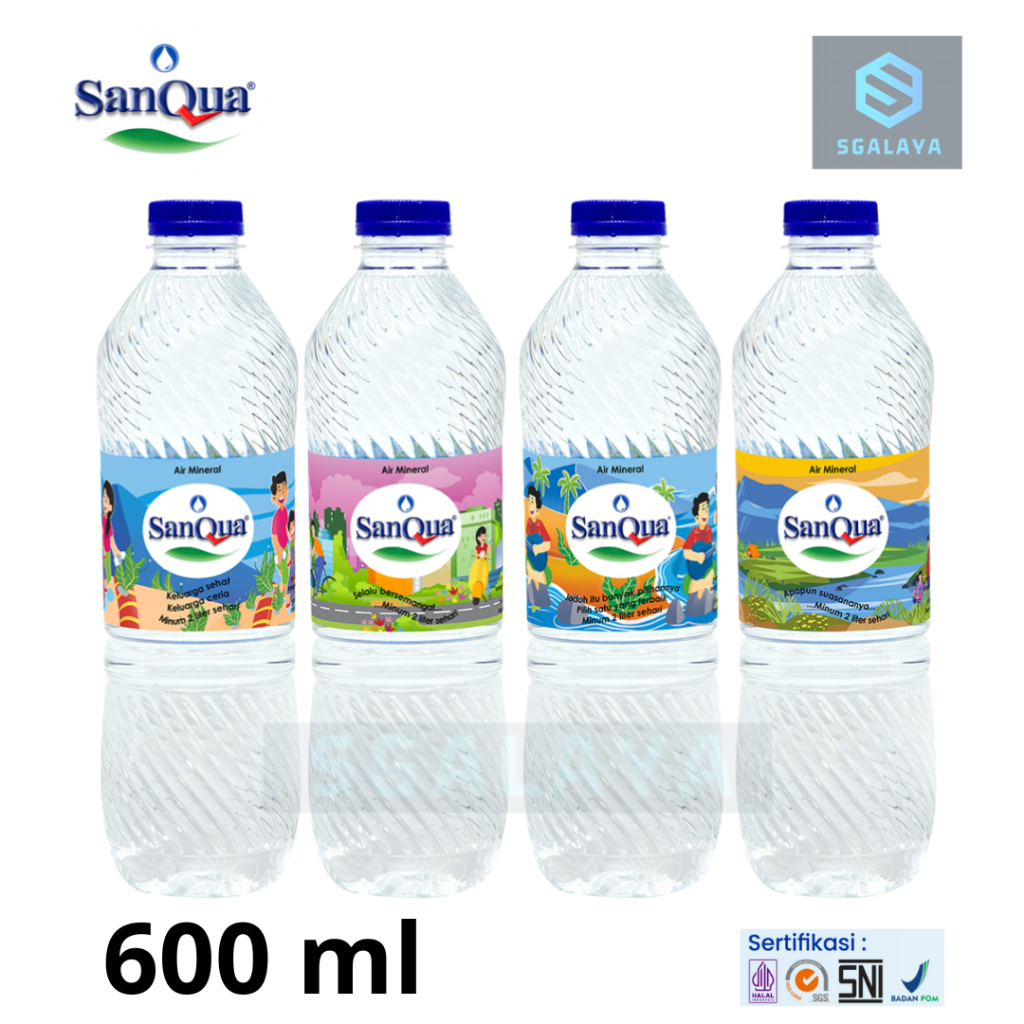 

SANQUA 600 ml Botol Air Mineral
