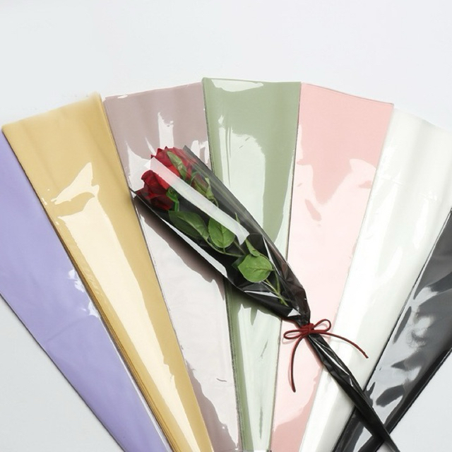 

(50 LEMBAR) Cellophane transparant single flower / wrapp plastik bunga setangkai