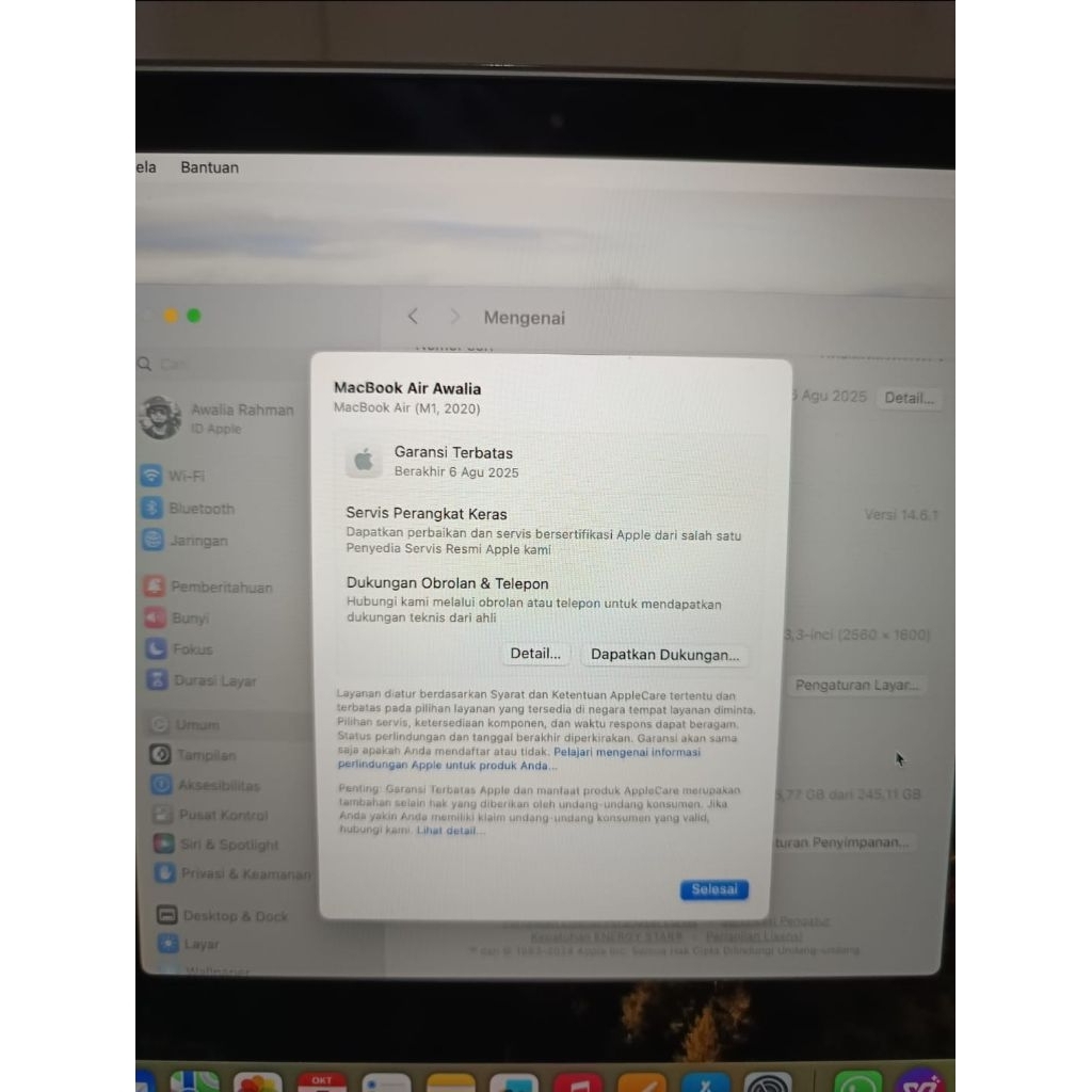 Macbook air M1 2020 iBox ram 8