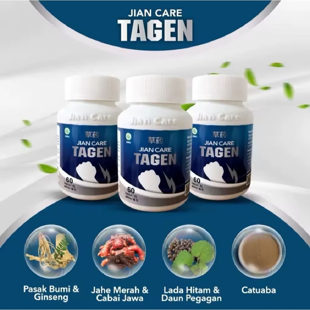 JIANCARE TAGEN OBAT HERBAL PRIA AMPUH | MMBNTU MEMELIHARA STAMINA PRIA, MENYUBURKAN KUALITAS SPERMA,