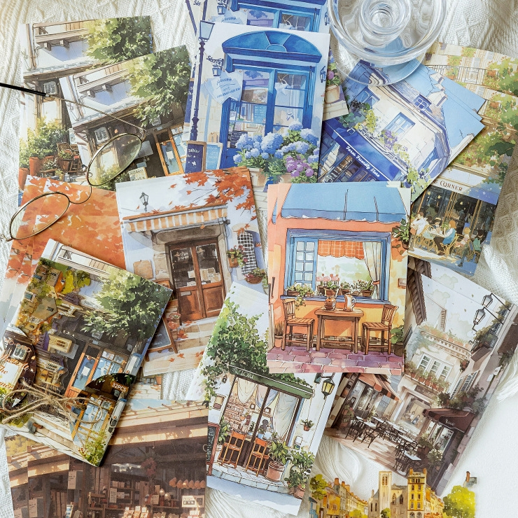 

[Artopia] Deco Paper Scenery Pemandangan Alam Jepang Sakura Jalanan Toko Anime Winter Sekolah