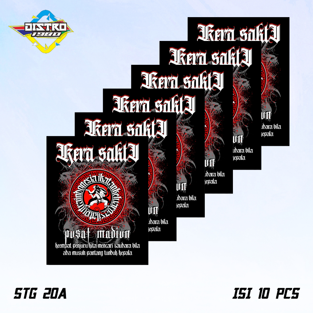 

ISI 10 PCS STIKER IKS.PI KERA SAKTI STG 20A ANTI AIR BAHAN VINYL (STG 20)