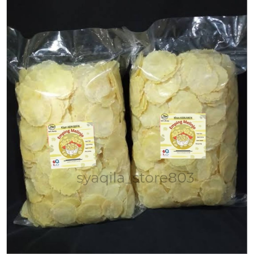 

Emping Melinjo Mentah Original 1KG Super Tipis Khas Kebumen Siap Goreng
