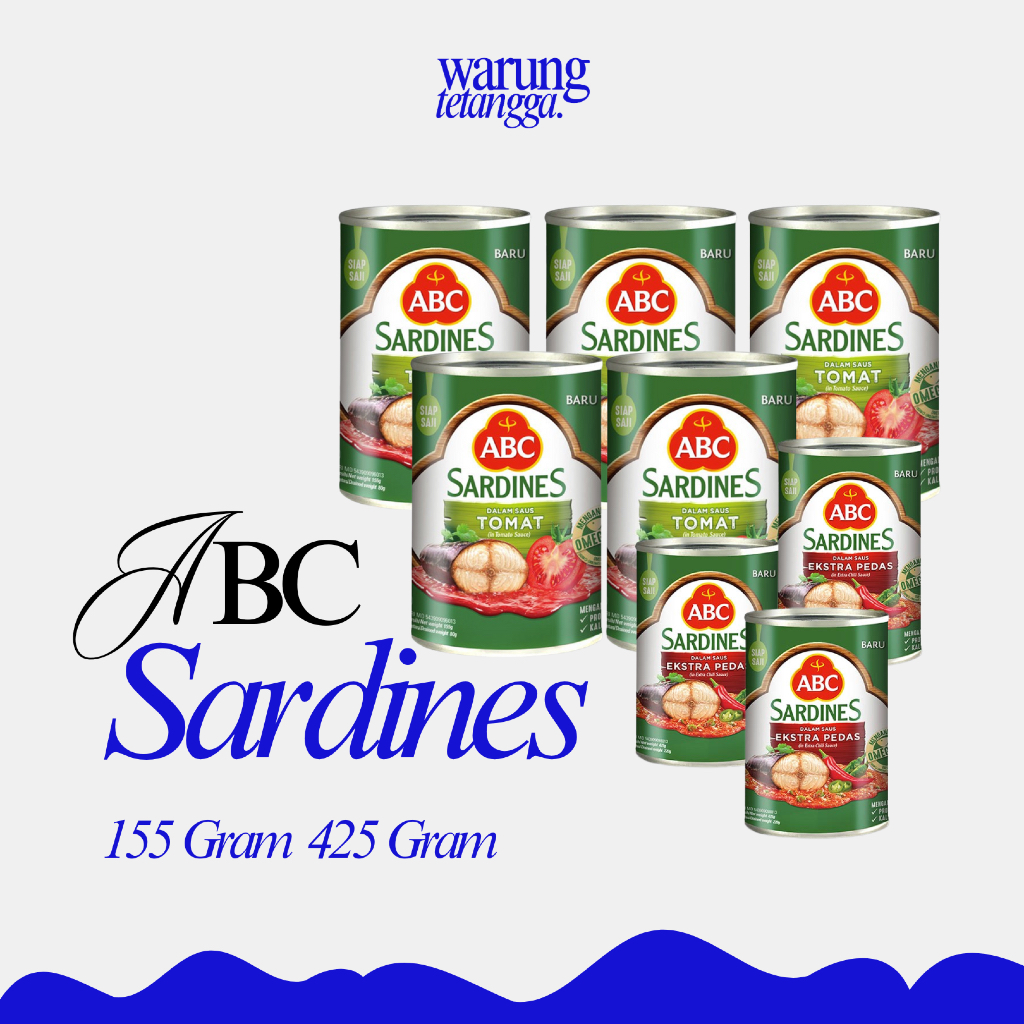 

ABC SARDINES EKSTRA PEDAS 155GR SAUS CABAI 425 GR
