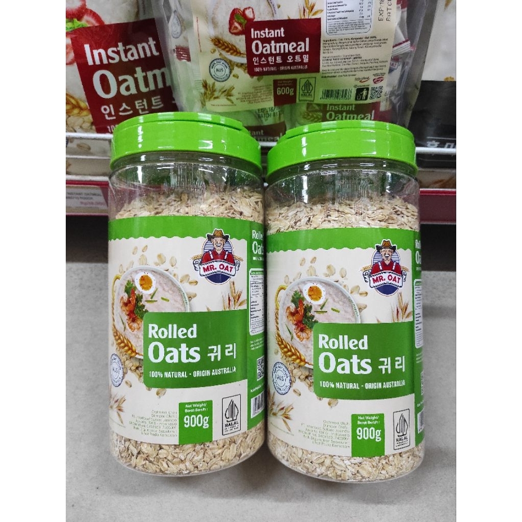 

Mr Oat Rolled Oats Original Australia 900gr Kemasan Toples