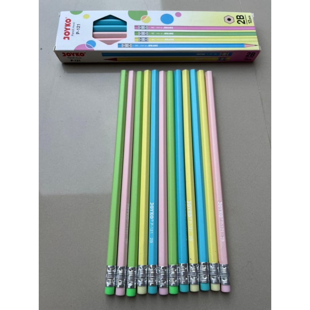 

Pensil 2B Joyko P121 berpenghapus diujung