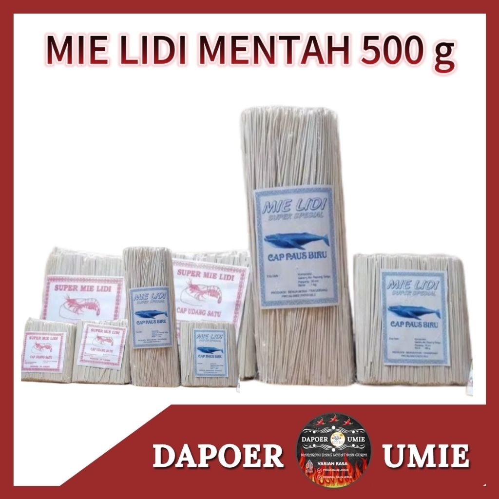 

MIE LIDI PIPIH MENTAH CAP PAUS BIRU 500gr