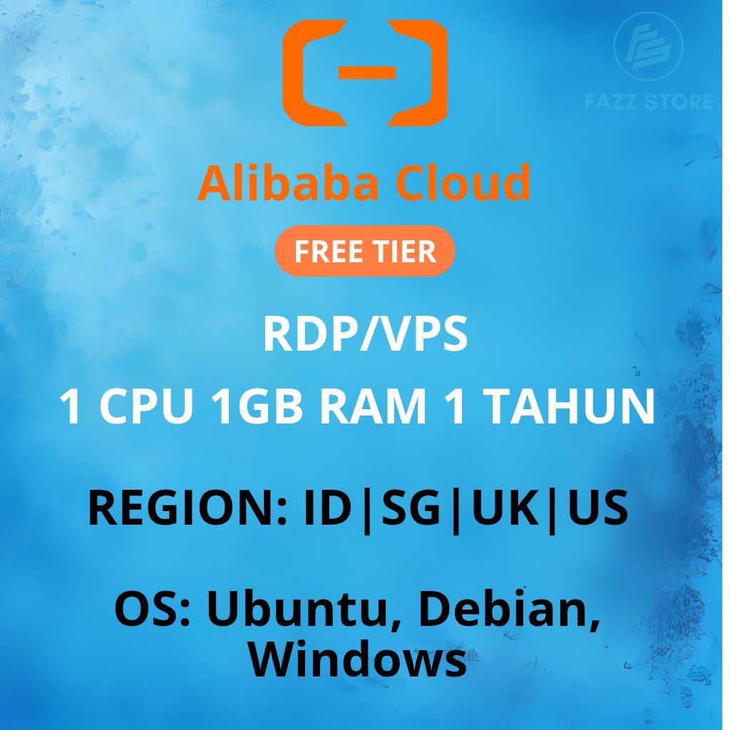 ALIBABA CLOUD FREE TRIAL SPEK 1/1 1 Tahun