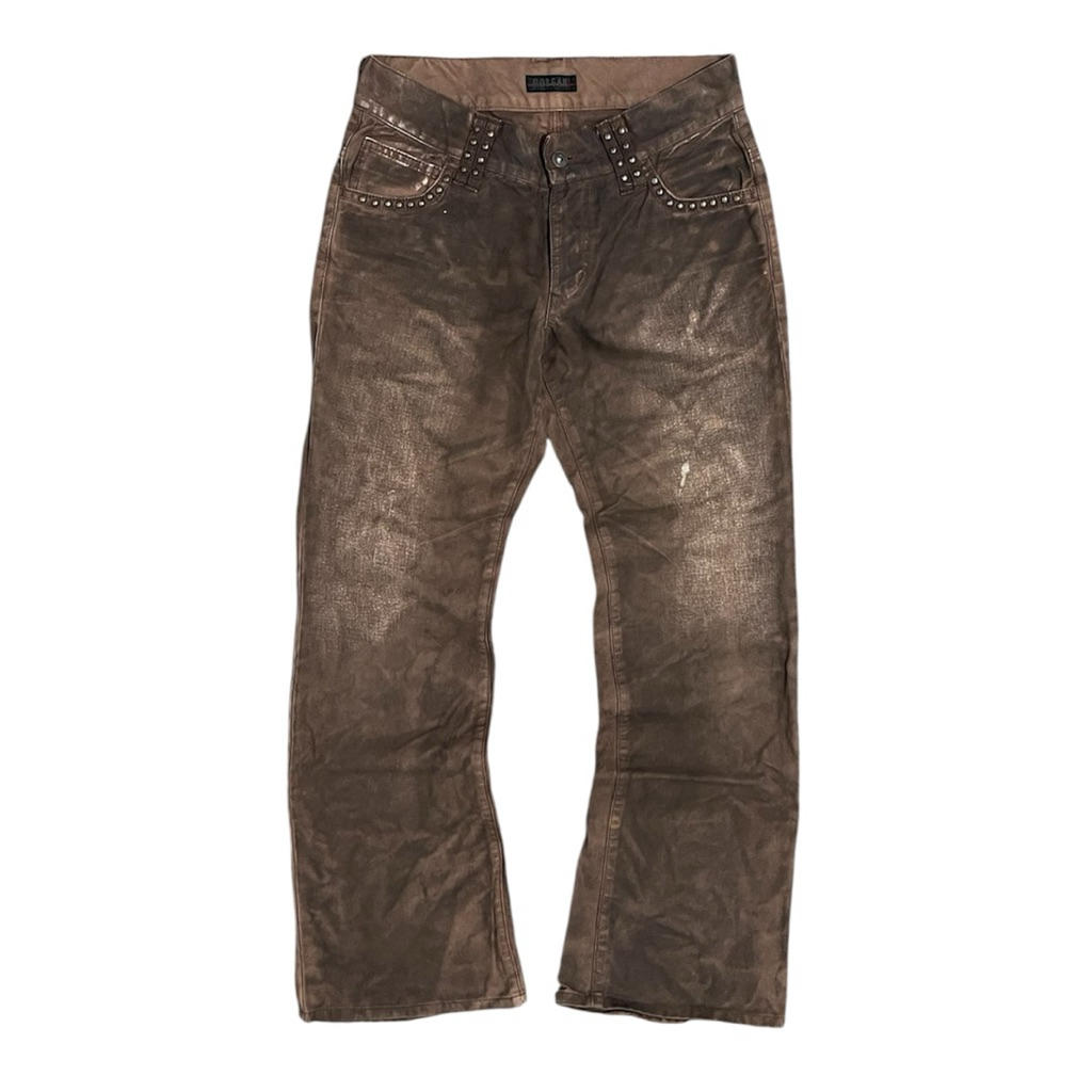 Morgan Homme Flare Bootcut Brown Pants • Flare Jeans