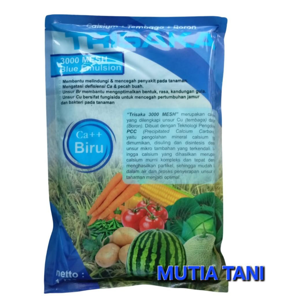 Pupuk plus fungisida Trisaka 3000 mesh blue emulsion 1kg