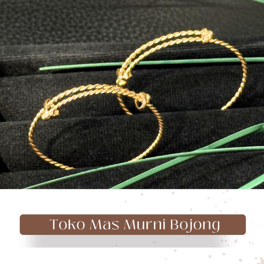 gelang emas anak tambang 6K toko mas murni