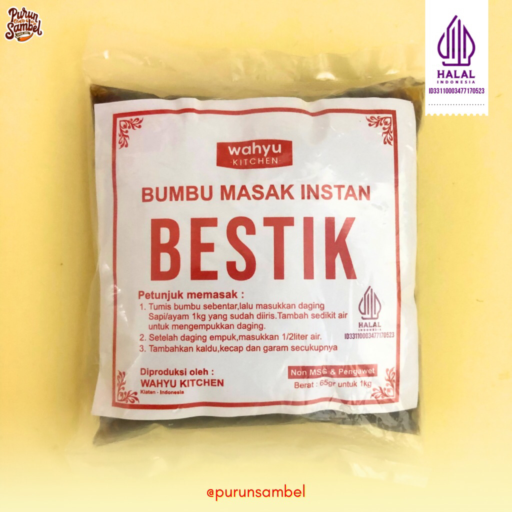 

Purun Sambel Bumbu Bistik Bestik Daging Jawa 65 gr Halal Homemade Bumbu Dapur Instan Bumbu Masak