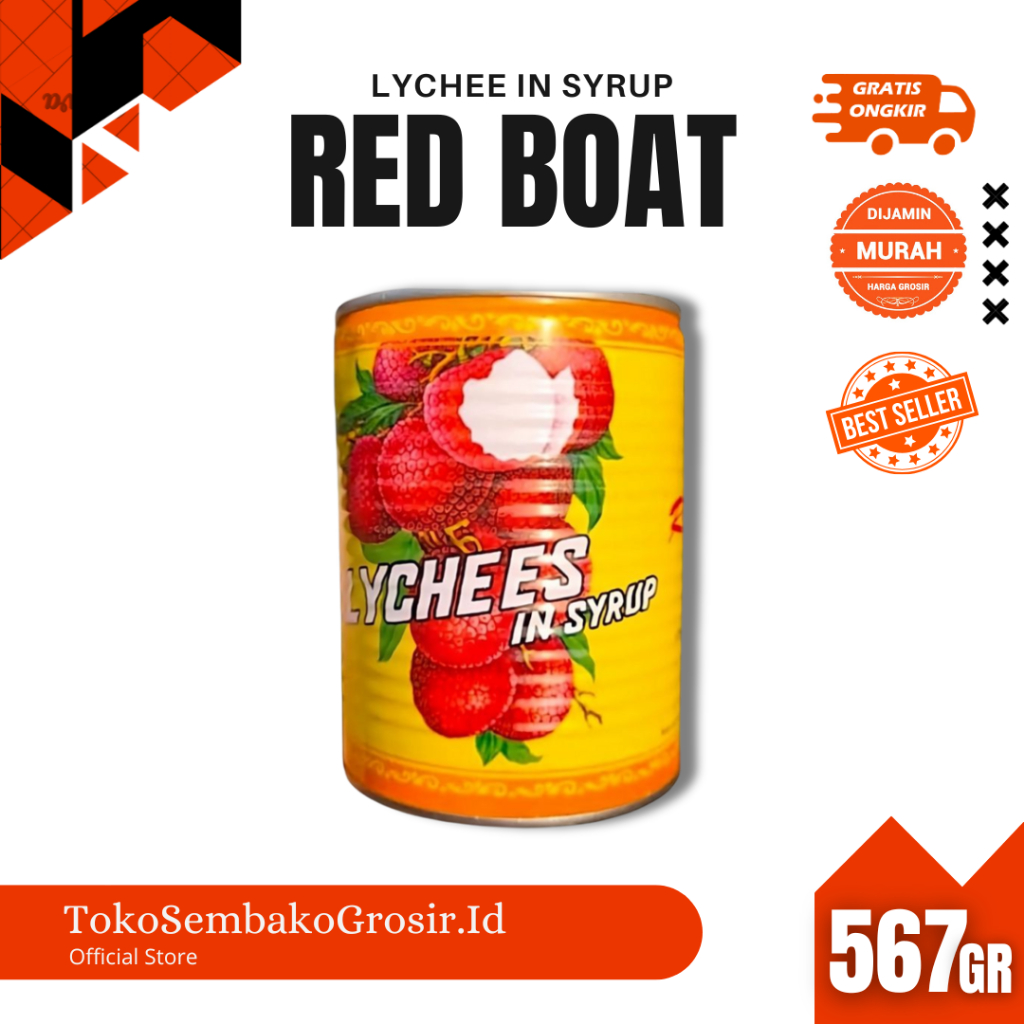 

[TERMURAH] Buah Leci Kaleng/Lychee in Syrup 567gr Red Boat